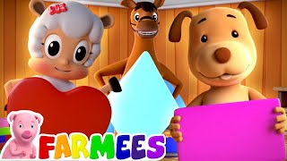 we are shapes song learning videos for kids farmees nursery rhymes kids songs animal songs