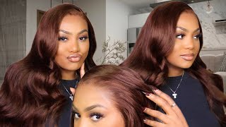Custom Chocolate Brown Hair Melt At Home! Steps by Step Lace Frontal Install ft. Arabella Hair