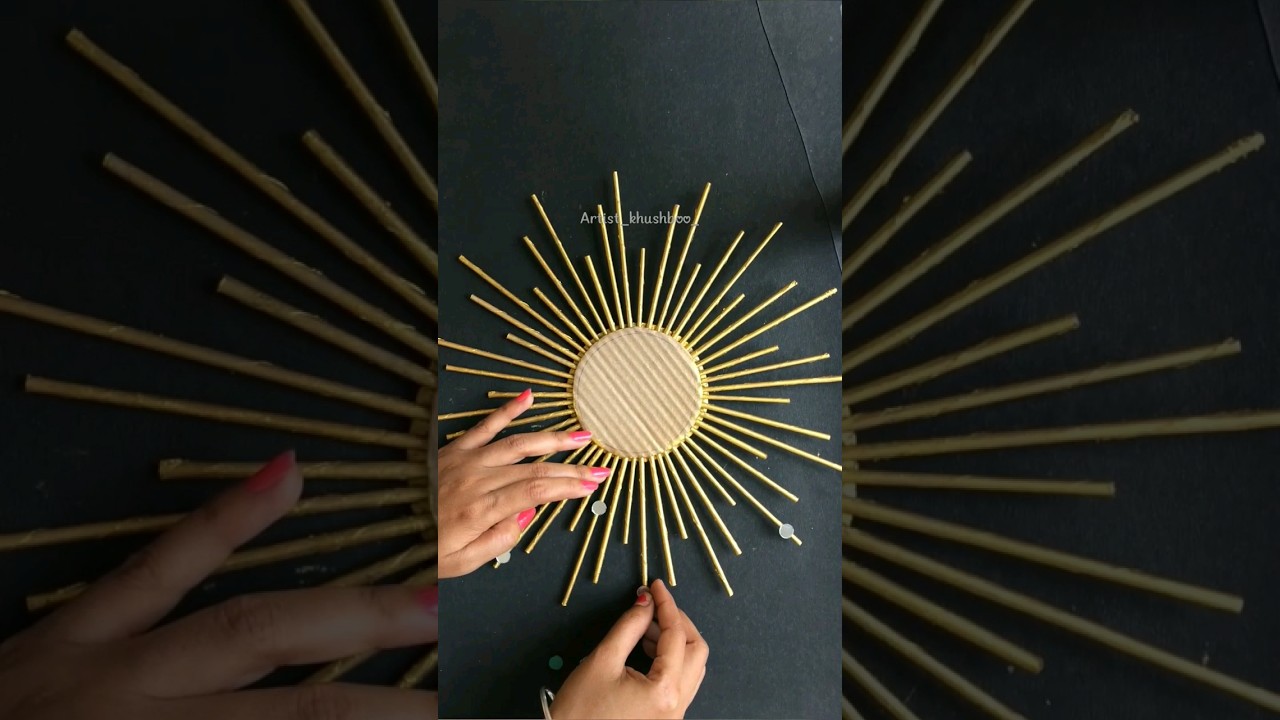 Mirror Wall hanging craft ideas/best out of waste#youtubeshorts #shorts