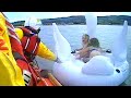 Rescuers Save 5-Year-Old Girls Stranded on Inflatable Swan