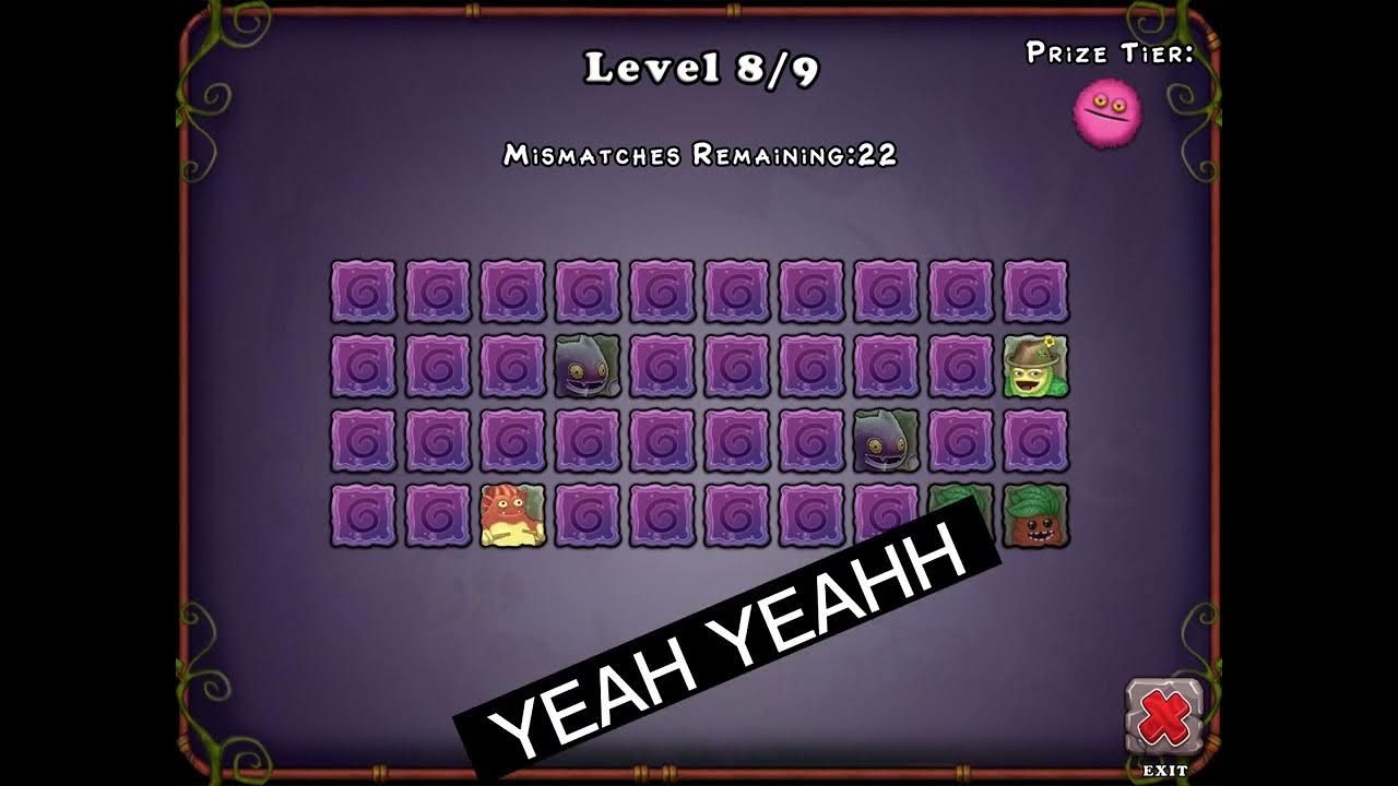 My singing monsters memory game youtube