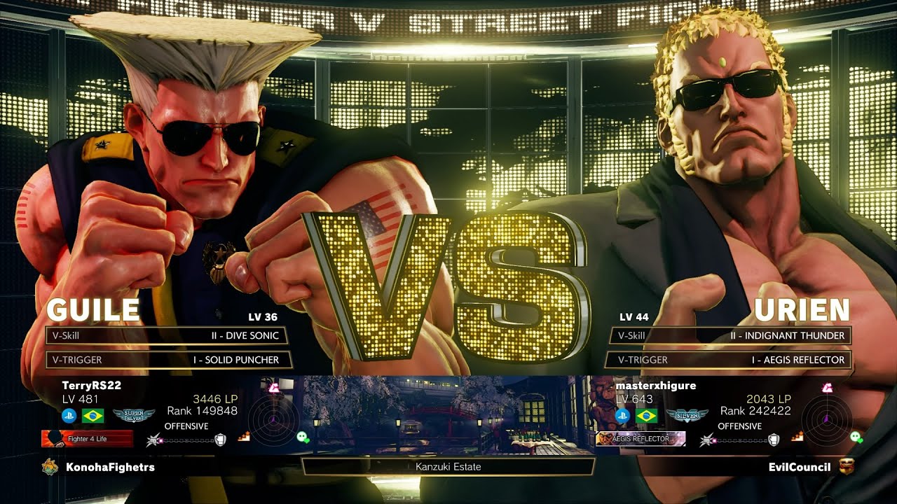Street Fighter V Arcade Edition (Br)Guile vs Urien(Br