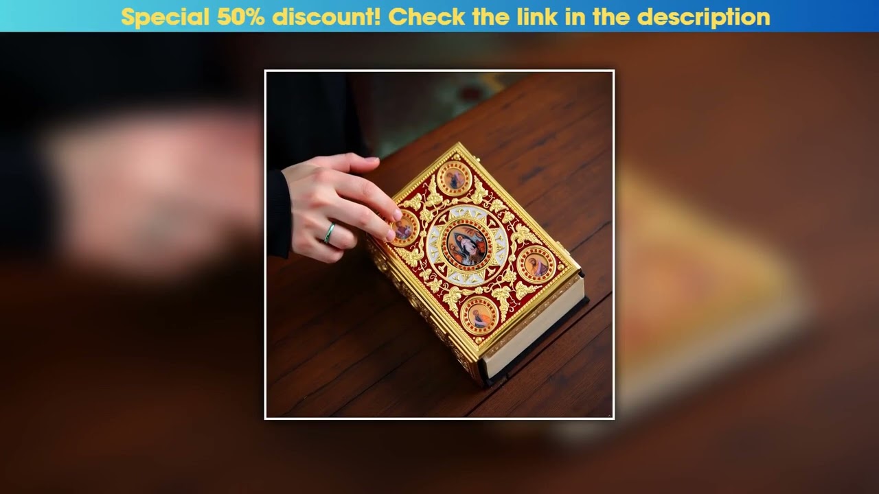 Best Seller HTISOK Orthodox Church Bible Cover with Colored Enamel Decorative Alloy Protective Shel