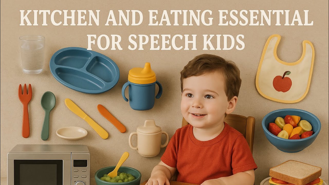 Speech Delay Kids Learning Kitchen Vocabulary | Easy Speech Development Practice