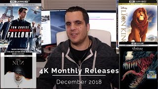 4K Monthly Releases December 2018