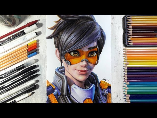 I redid my drawing of Tracer, from 2017 to 2022 🇬🇧 : r/Overwatch