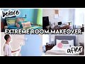 EXTREME ROOM MAKEOVER | TRANSFORMING MY CHILDHOOD BEDROOM | *SATISFYING* TIME LASPE + DIY PROJECTS