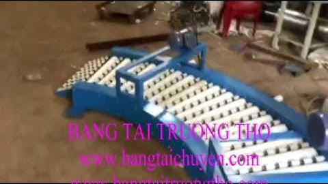 Băng tải góc cong con lăn tải gạch