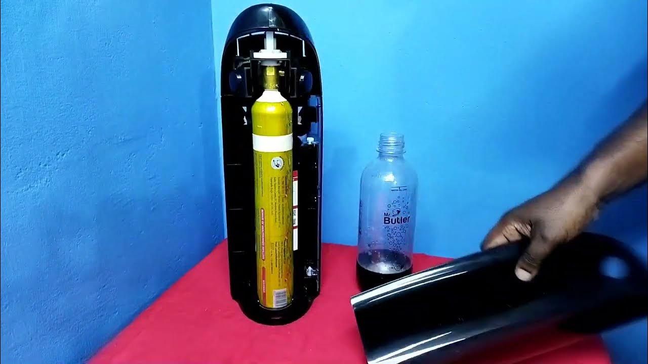 Mr Butler Soda Maker How to Remove CO2 Gas Cylinder YouTube