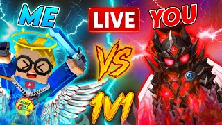 Insane 1V1 with YOU in Blockman Go Bedwars! PC vs Mobile 🔥💻
