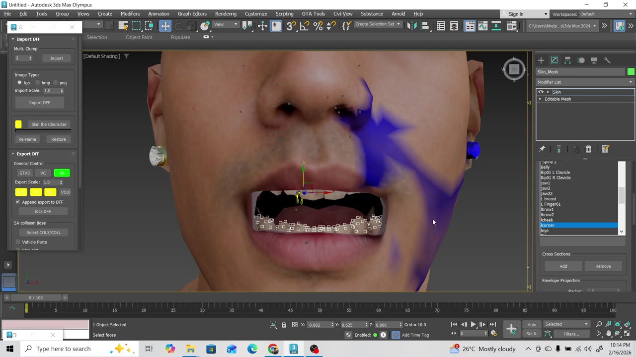 перередактирование лицевой анимации GTA San Andreas