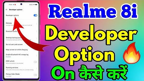 How To On Developer Option in Realme 8i | Realme 8i Developer Option On Kaise Kare