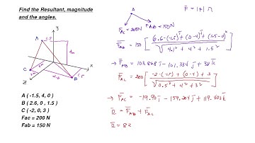 Engineering Mechanics -  3D Forces (4/6) Resultant