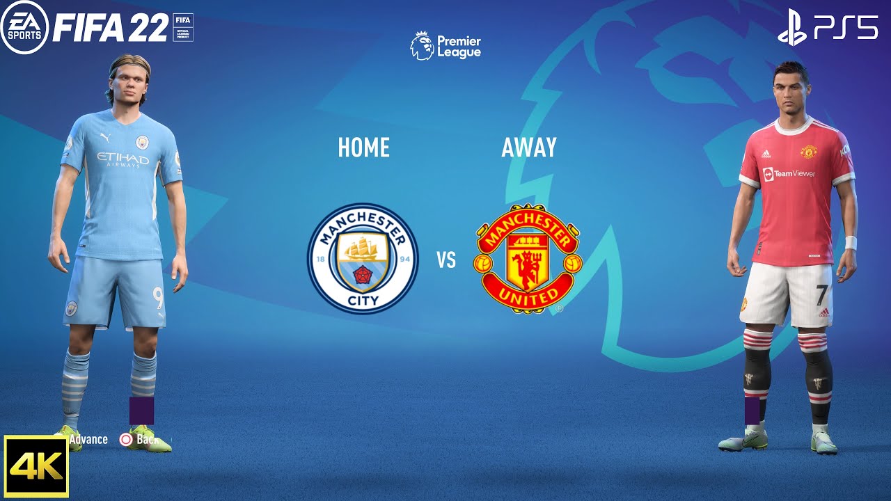 FIFA 22 PS5 Manchester City Vs Manchester United Ft. Haaland, De