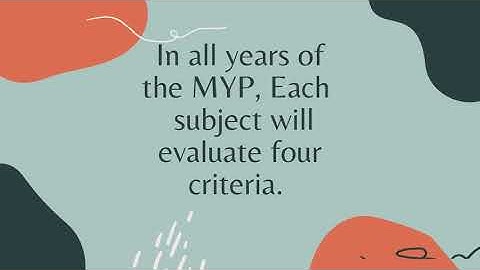 MYP Assessment Criteria Marks Vs Subject Marks