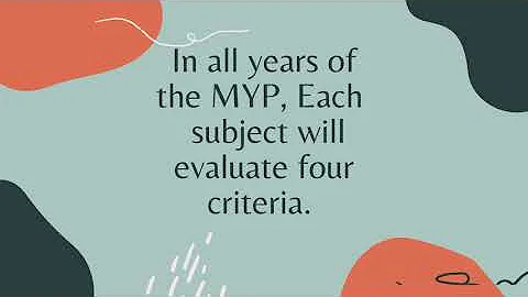 MYP Assessment Criteria Marks Vs Subject Marks