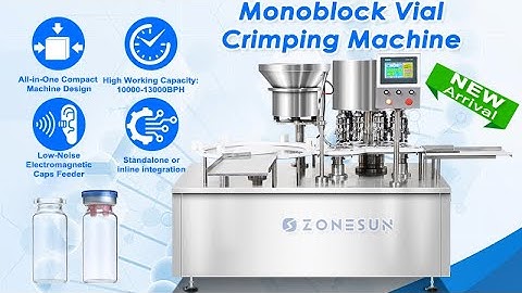 ZONESUN ZS-YG100 Full Automatic High Speed Monoblock Rotary Glass Vials Crimping Capping Machine