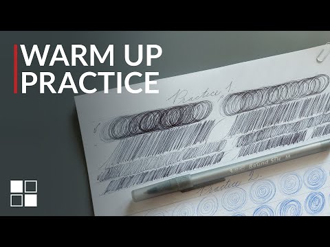 Writing Penmanship | Warm Up Practice | Ballpoint pen | 01 | ✒