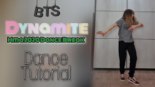 BTS - 'Dynamite' MMA 2020 Dance Break [ DANCE TUTORIAL Mirrored & Slow ]