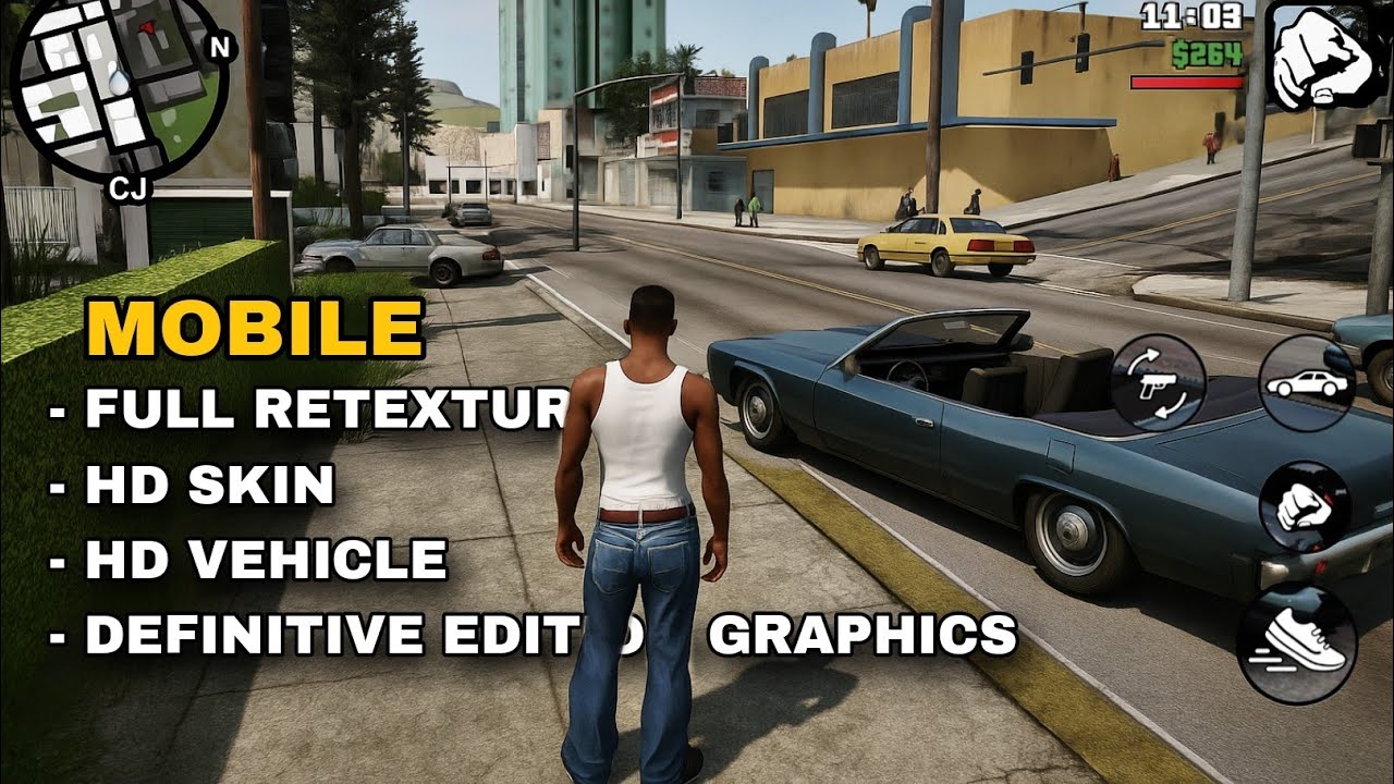 GTA SA Definitive Edition: Graphics Modpack | Android Gameplay ...