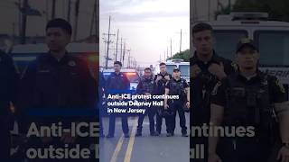 Anti-ICE protesters clash with police outside New Jersey detention center