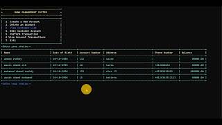 Bank Management System  C