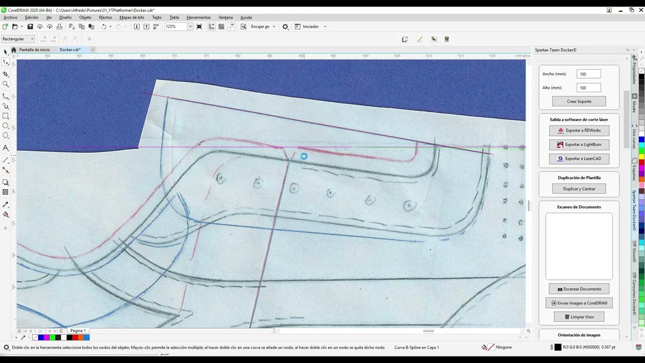 🚀 Presentación Spartan Team Docker© con STP Shoe Dibujo© Extracción de piezas, en CorelDRAW Part. #2