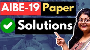 AIBE 19 : Fully Solved Paper #aibe #aibe19 #solved
