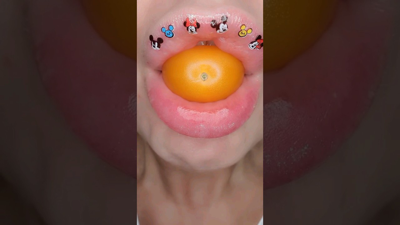 ASMR Satisfying Eating A Juicy Tomato 🍅 