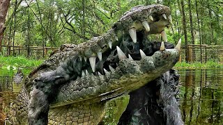 GNARLY NILE CROC THRASHING PREY