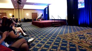 Sylvester McCoy at Space City Con talking about his visit to JSC
