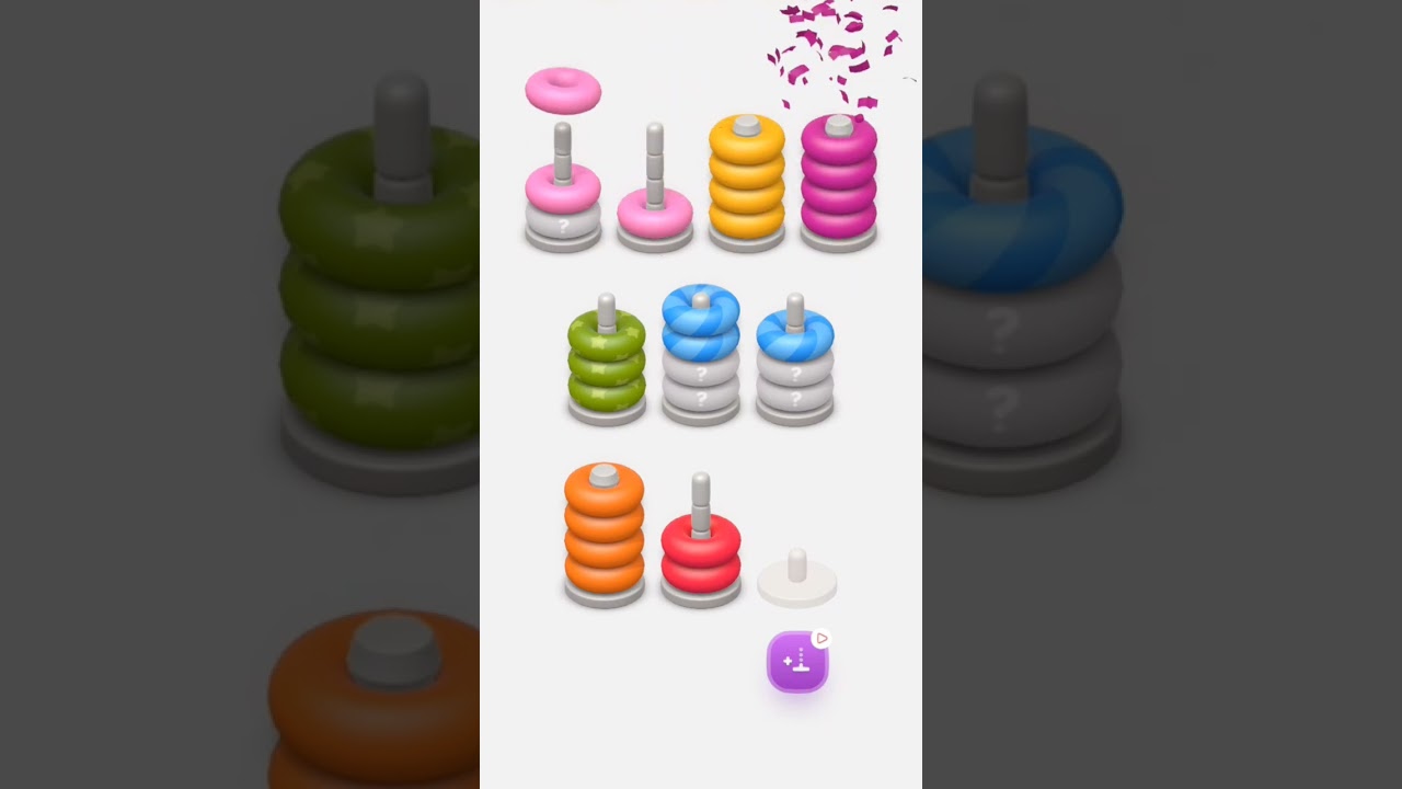 Hoop Stack / Color Sort 3D lvl 23 