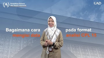 Pedoman Pengisian Analisis Form CPL 15