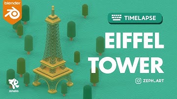 Timelapse | Eiffel Tower | Blender 3D 3.0