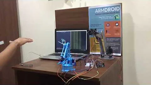Gesture controlled Robotic Arm using Leap motion controller and Arduino Uno