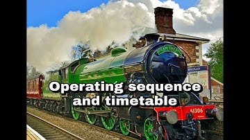 Timetable/operating sequence for Richmond #57