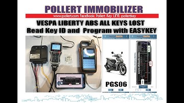 Piaggio Vespa Liberty ABS (PGS06) all key lost Read Key ID by EasyKey by Pollert