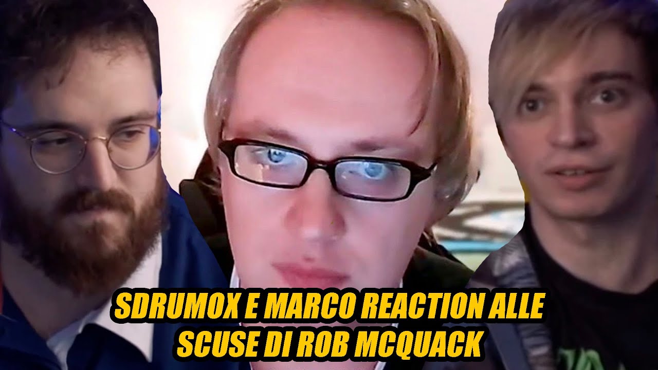 Sdrumox e Marco Merrino discutono sulle scuse di Rob McQuack