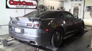 Supercharged 2010 SS Camaro HPE 650 dyno at CarbConn