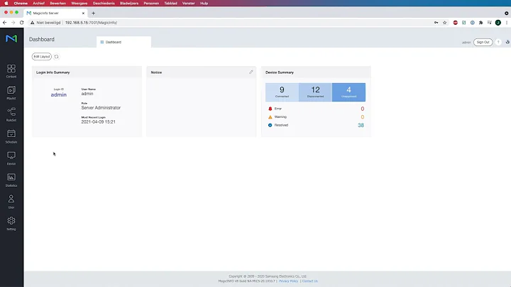 MagicInfo Services shows how to upgrade your license