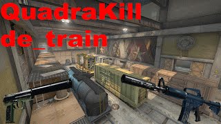 QuadraKill M4A1-S and USP-S de_train | CSGO