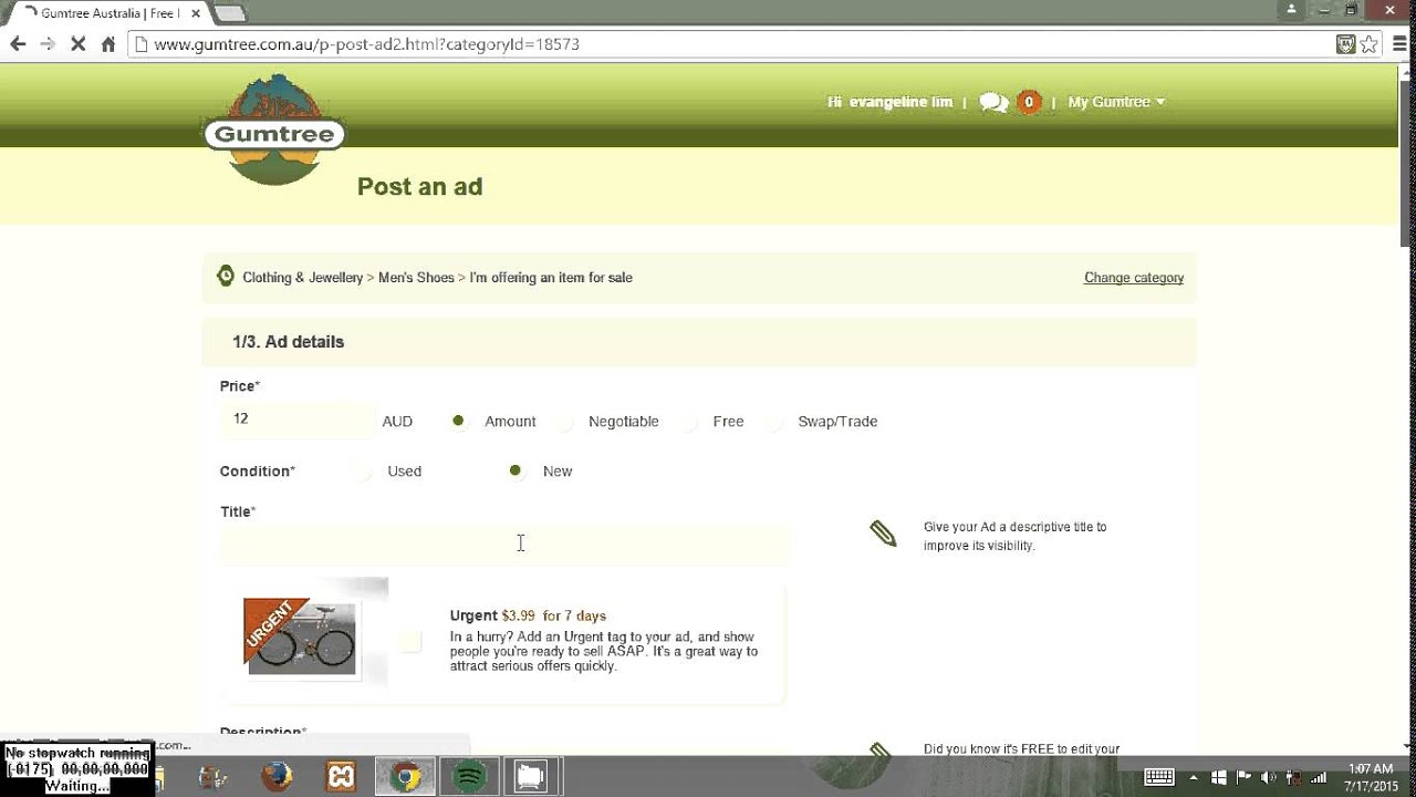 Gumtree posting ad tutorial YouTube