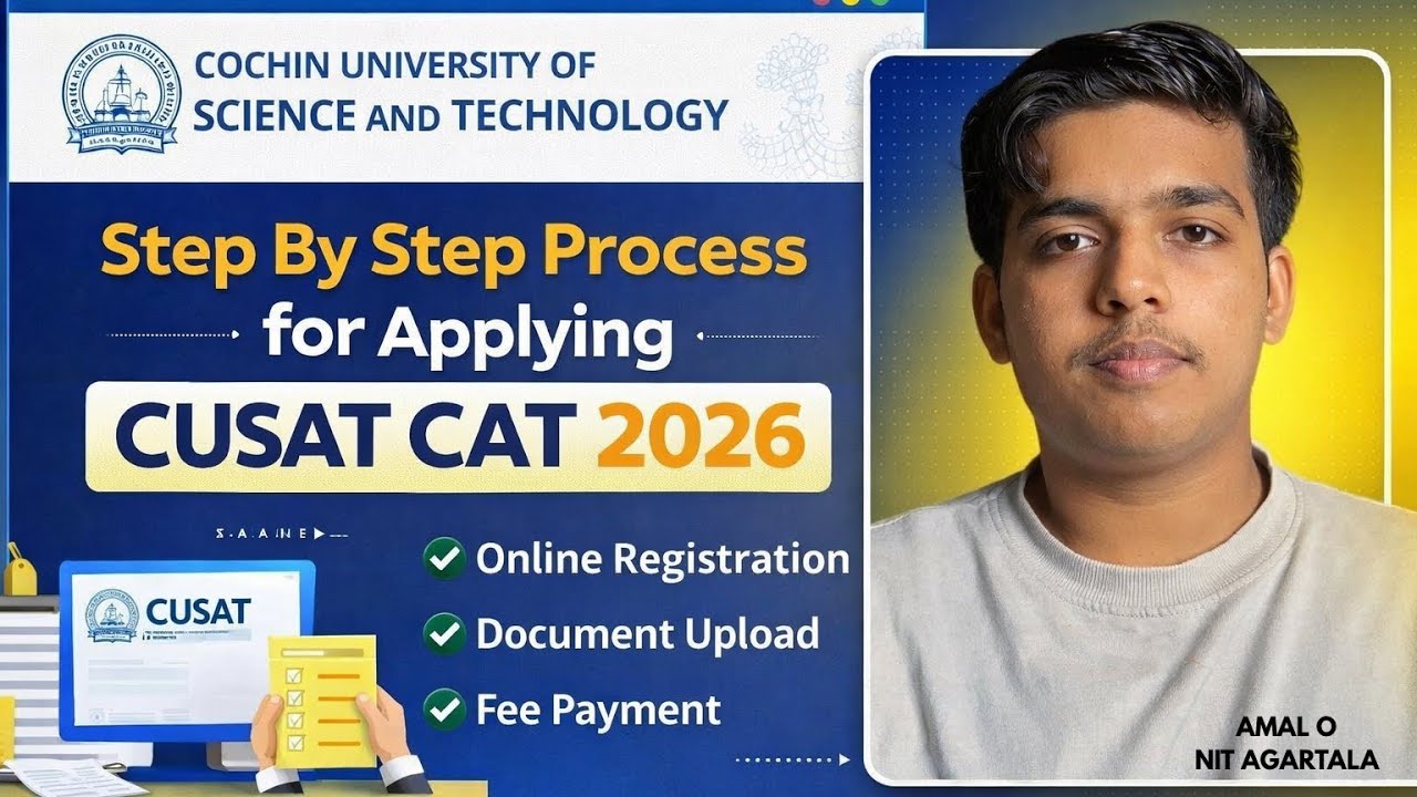 CUSAT CAT 2026 | Online Application Step by Step Process | AMAL O | Malayalam