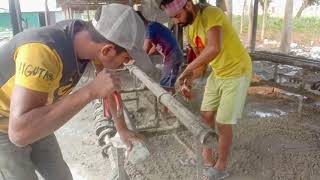 Concrete pillar production factory #amazingfacts #satisfying #mass #production #big #project