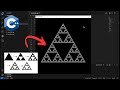 Sierpinski Triangle with C++ and graphics.h library in Visual Studio Code