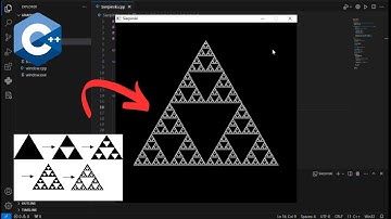 Sierpinski Triangle with C++ and graphics.h library in Visual Studio Code