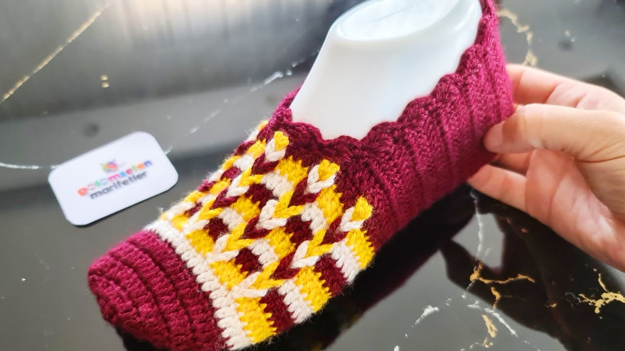 Новые вязаные крючком пинетки для женщин / Связанные крючком тапочки Бесплатные выкройки