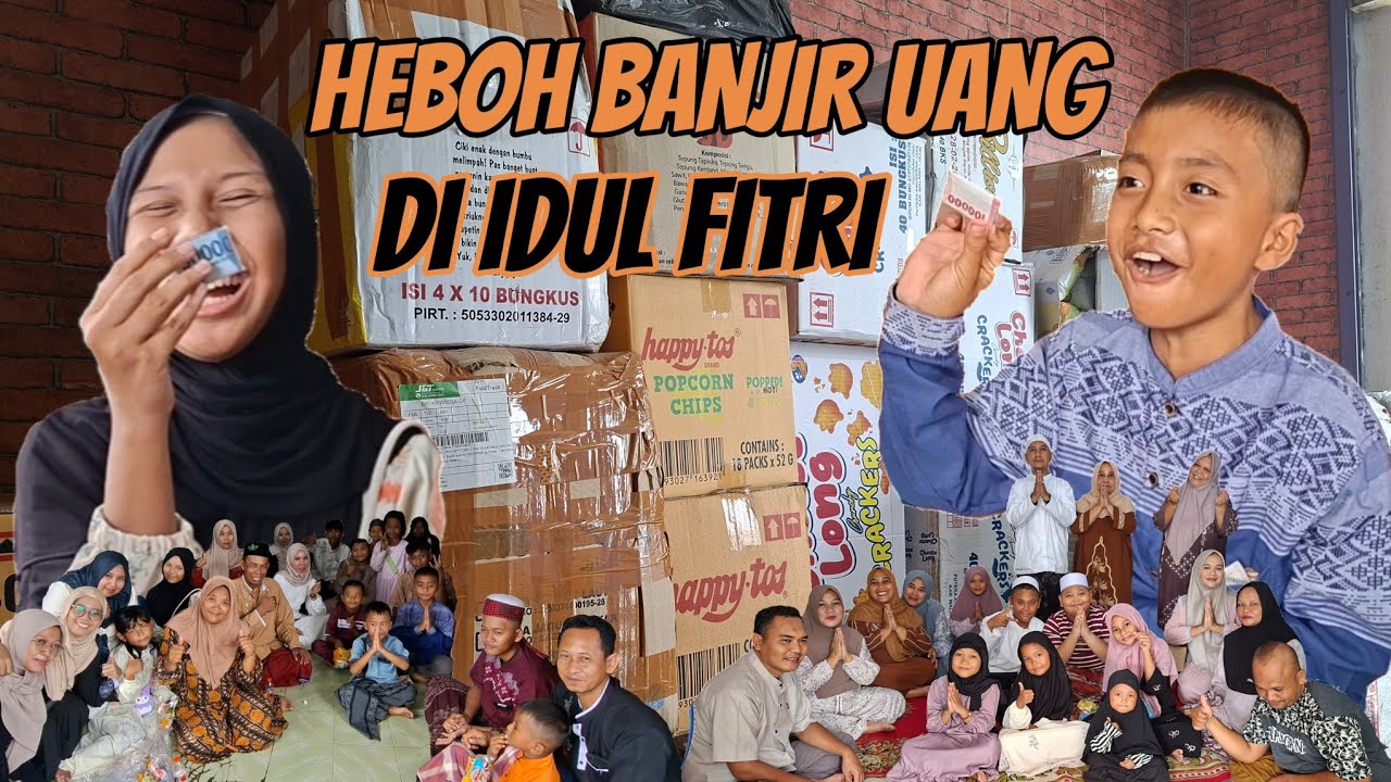 HEBOH BANGEEET!!! UNBOXING SNACK BERHADIAH BERJAMAAH || idul fitri 1446 H