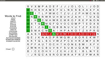 An interactive word search game and generator made with C++ and SFML