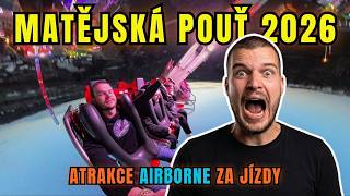 MOJE NEJOBLÍBENĚJŠÍ ATRAKCE NA MATĚJSKÝ | Atrakce Airborne Onride Offride POV Matějská pouť 2026